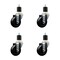 Service Caster 3.5'' SS Soft Rubber Wheel Swivel 1-7/8'' Expanding Stem Caster Set, 4PK SCC-SSEX20S3514-SRS-178-4 - alternate 1